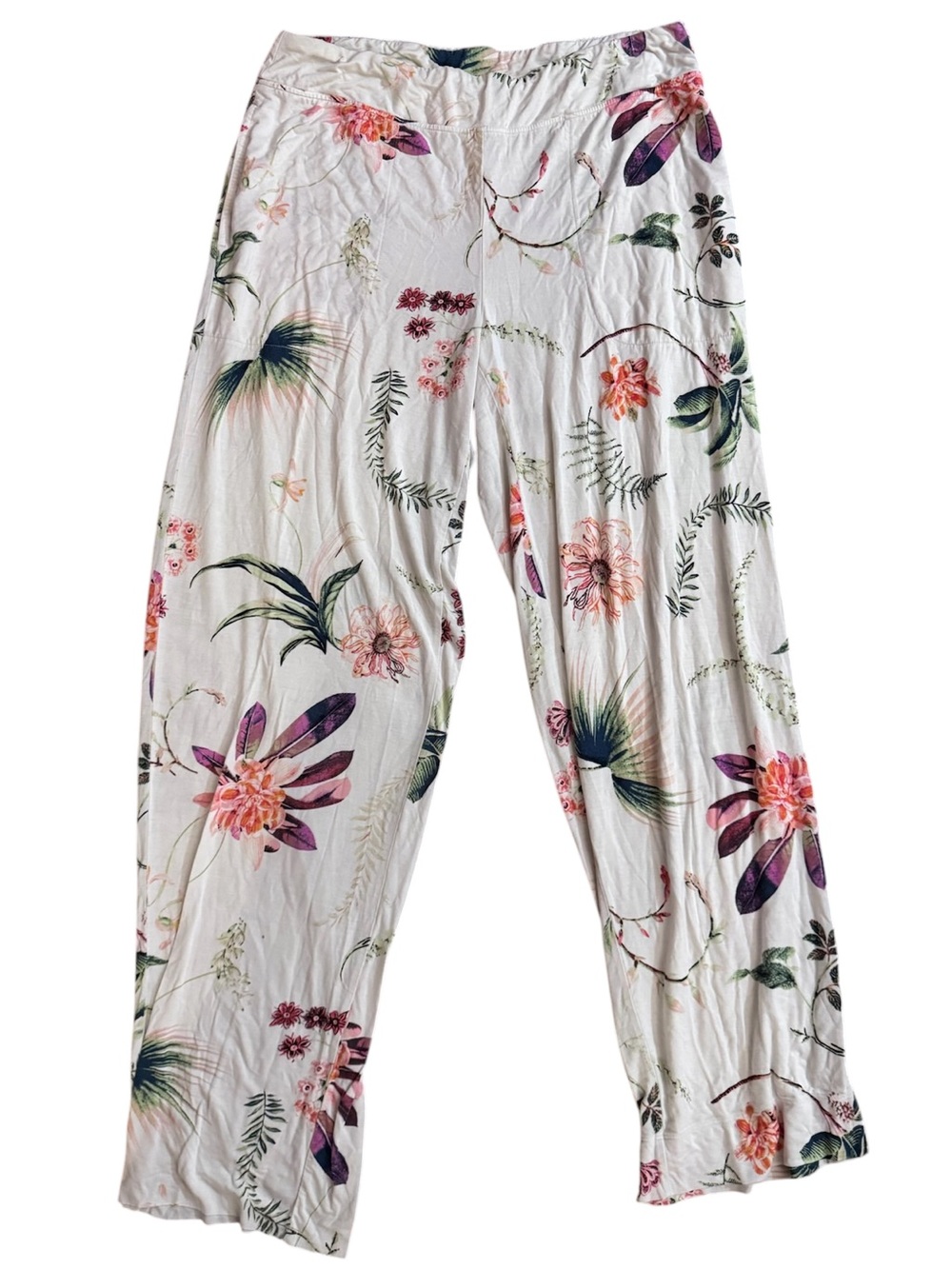 Soma Cool Nights Floral Wide Leg Pajama Lounge Pants Medium Short M / S